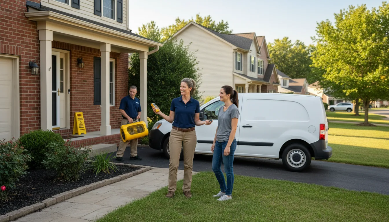 Residential water damage restoration in Myrtle, MO